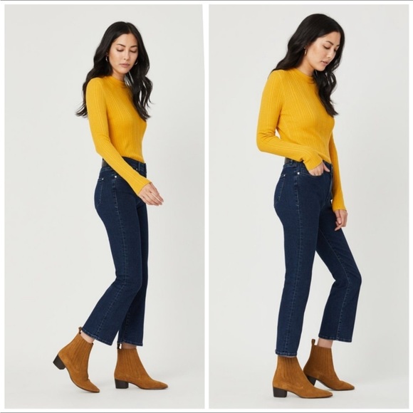 Mavi Anika Mid-Rise Crop Flare Woodrose